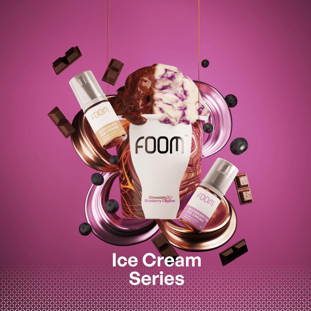 Liquid STRAWBERRY ICE CREAM - [Ice Cream Series] | Liquid Vape Salt Nic Enak dan Pods Vape Terbaik - FOOM