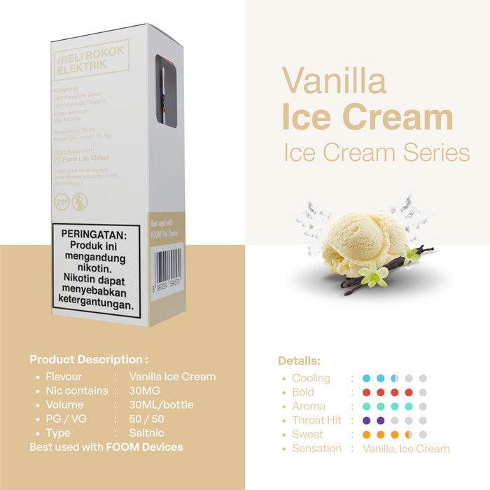 Liquid VANILLA ICE CREAM - [Ice Cream Series Flooid] | Liquid Vape Salt Nic Enak dan Pods Vape Terbaik - FOOM