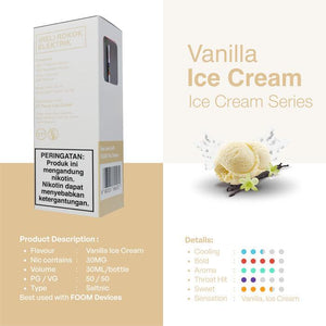 Liquid VANILLA ICE CREAM - [Ice Cream Series Flooid] | Liquid Vape Terenak dan Pods Vape Terbaik | FOOM
