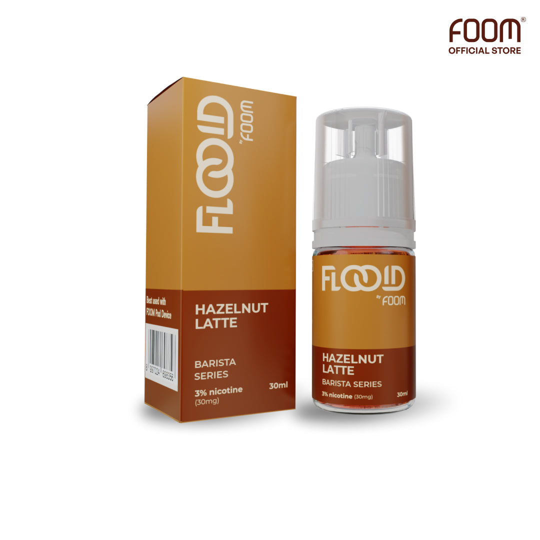 liquid Hazelnut Latte - Barista Series FLOOID | FOOM Liquid Vape Salt Nic Terenak dan Pod Vape Terbaik