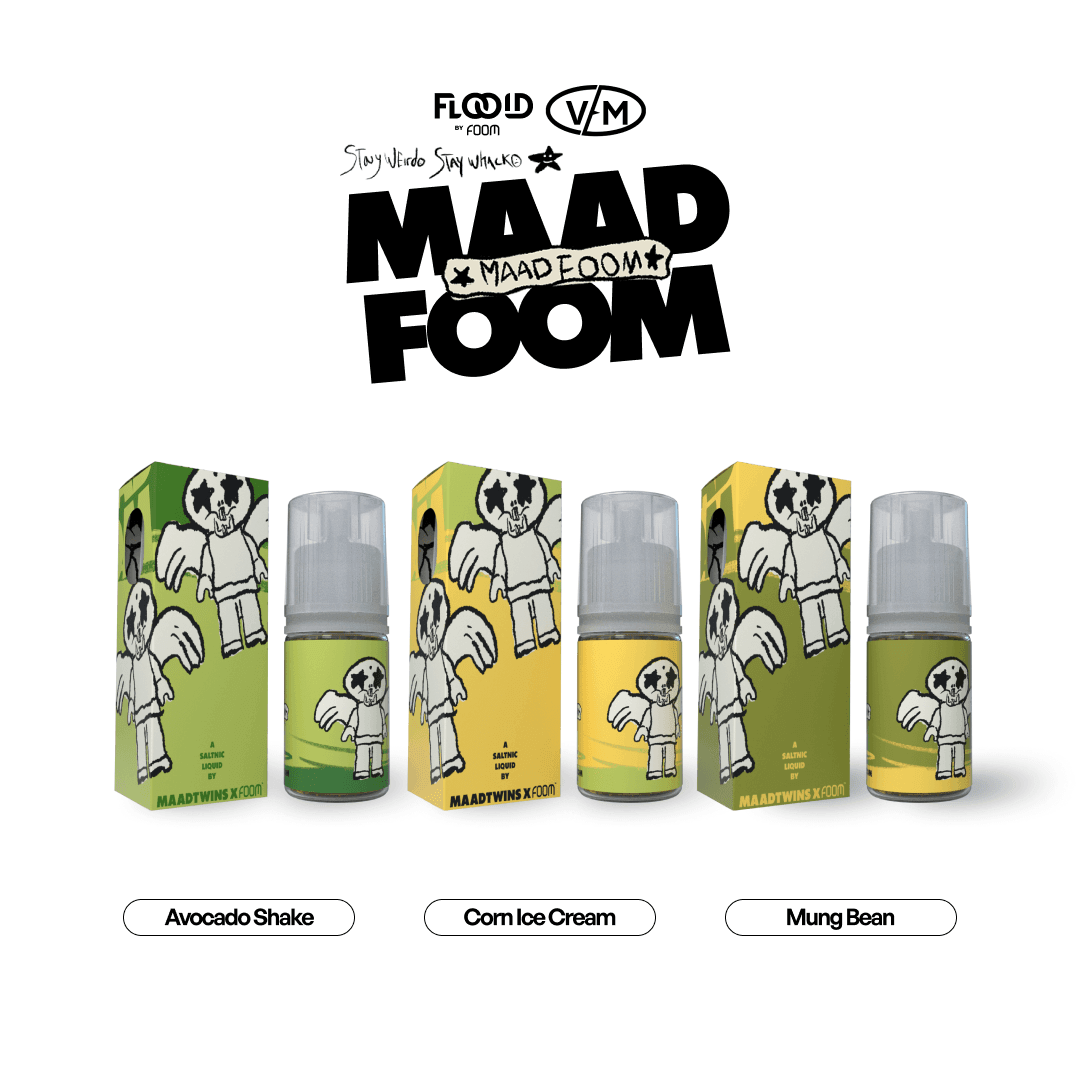 MAADFOOM ICE DESSERT SERIES by FOOM X MAADTWINS | Liquid Vape Salt Nic Enak dan Pods Vape Terbaik - FOOM
