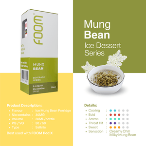 MUNG BEAN - [Beverage Series] | Liquid Vape Terenak dan Pods Vape Terbaik | FOOM