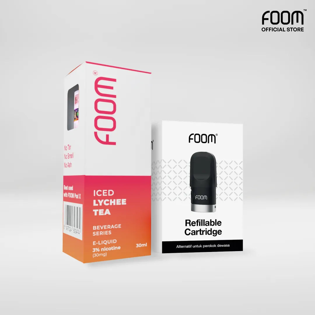 Paket Bulanan Cartridge Pod X + Liquid | Liquid Vape Salt Nic Enak dan Pods Vape Terbaik - FOOM