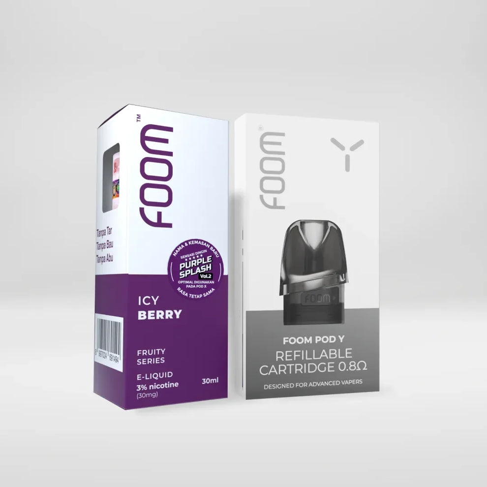 Paket Bulanan Cartridge Pod Y + Liquid | FOOM | FOOM Lab Global