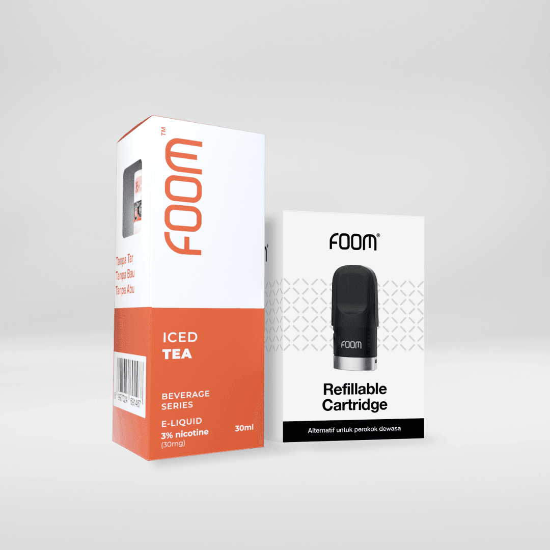 Paket Bulanan FOOM Cartridge + Liquid Beverage Series | Liquid Vape Salt Nic Enak dan Pods Vape Terbaik - FOOM