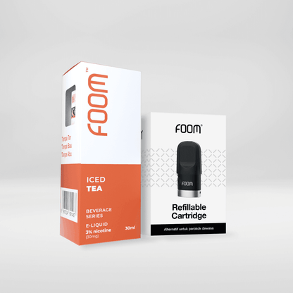 Paket Bulanan FOOM Cartridge + Liquid Beverage Series | Liquid Vape Salt Nic Enak dan Pods Vape Terbaik - FOOM
