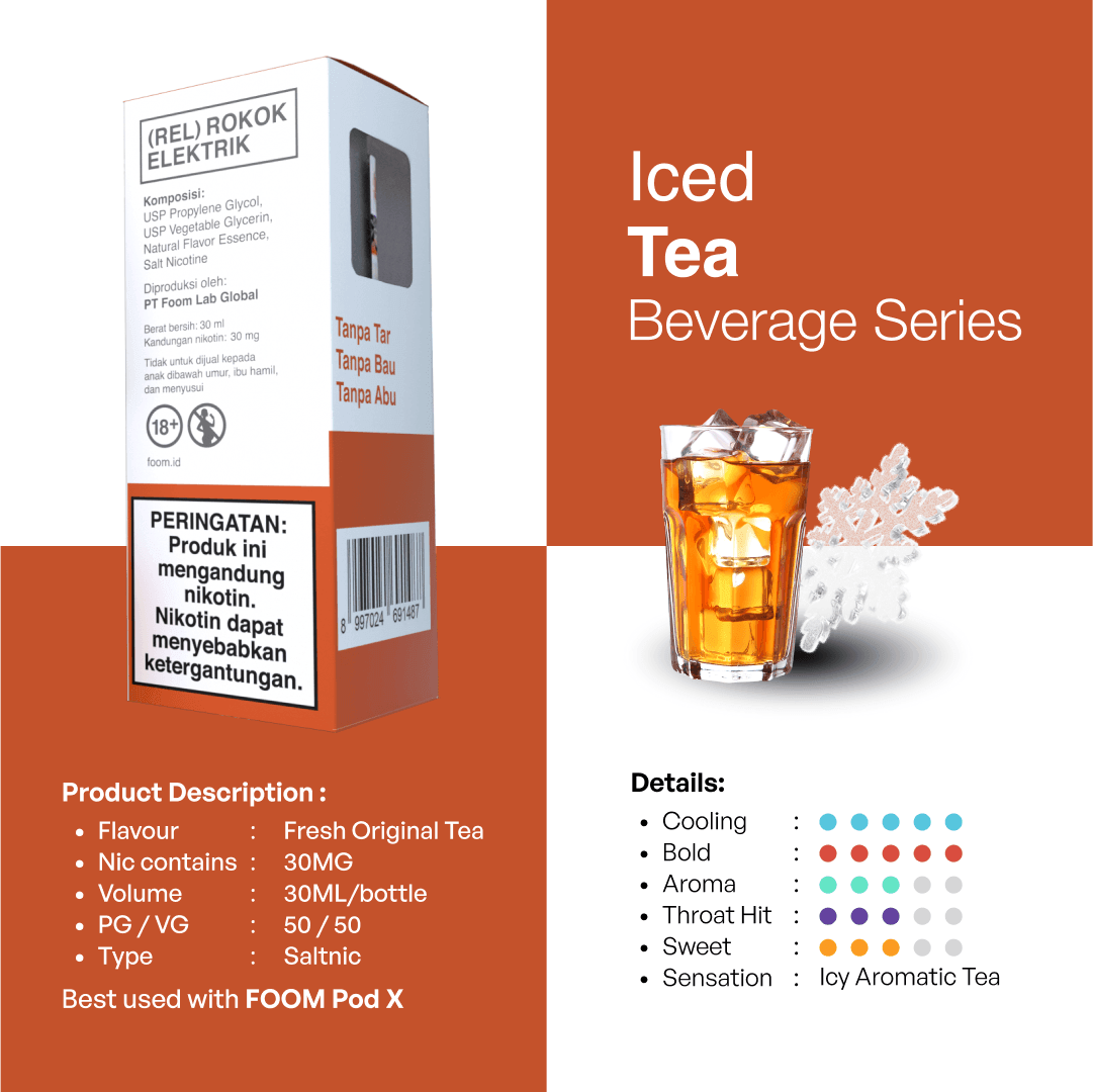 Paket Bulanan FOOM Cartridge + Liquid Beverage Series | Liquid Vape Salt Nic Enak dan Pods Vape Terbaik - FOOM