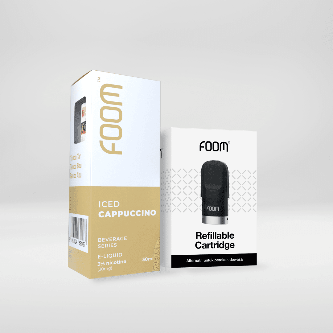 Paket Bulanan FOOM Cartridge + Liquid Beverage Series | Liquid Vape Salt Nic Enak dan Pods Vape Terbaik - FOOM