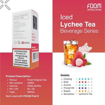 Paket Bulanan FOOM Cartridge + Liquid Tea Series | Liquid Vape Salt Nic Enak dan Pods Vape Terbaik - FOOM