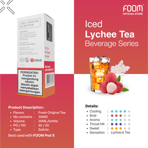 Paket Bulanan FOOM Cartridge + Liquid Tea Series | Liquid Vape Salt Nic Enak dan Pods Vape Terbaik - FOOM