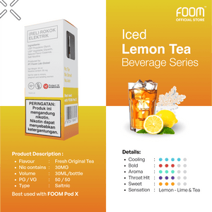 Paket Bulanan FOOM Cartridge + Liquid Tea Series | Liquid Vape Salt Nic Enak dan Pods Vape Terbaik - FOOM