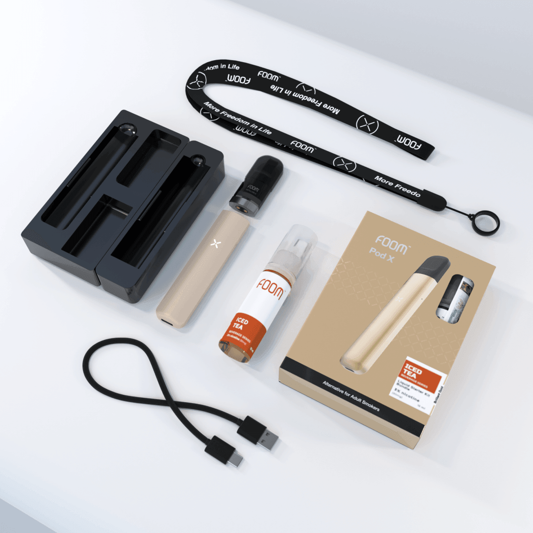 Pod X BRILLIANT GOLD Bundling Iced Tea 15 ml | Liquid Vape Salt Nic Enak dan Pods Vape Terbaik - FOOM