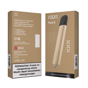 Pod X - BRILLIANT GOLD | Liquid Vape Terenak dan Pods Vape Terbaik | FOOM