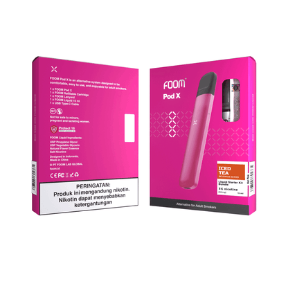 Pod X HOT PINK Bundling Liquid 15 mL | Liquid Vape Salt Nic Enak dan Pods Vape Terbaik - FOOM