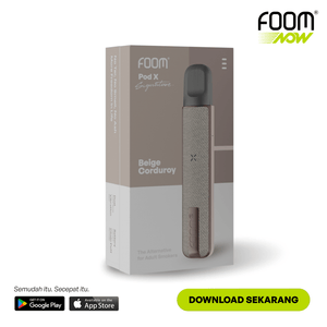 Pod X Signature - BEIGE CORDUROY | Liquid Vape Terenak dan Pods Vape Terbaik | FOOM