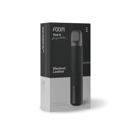 Pod X Signature Leather Edition - Blackout by FOOM | Liquid Vape Terenak dan Pods Vape Terbaik | FOOM
