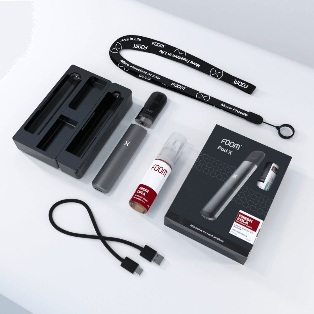 Pod X SPACE GRAY Bundling Fresh Cola 15 ml | Liquid Vape Salt Nic Enak dan Pods Vape Terbaik - FOOM