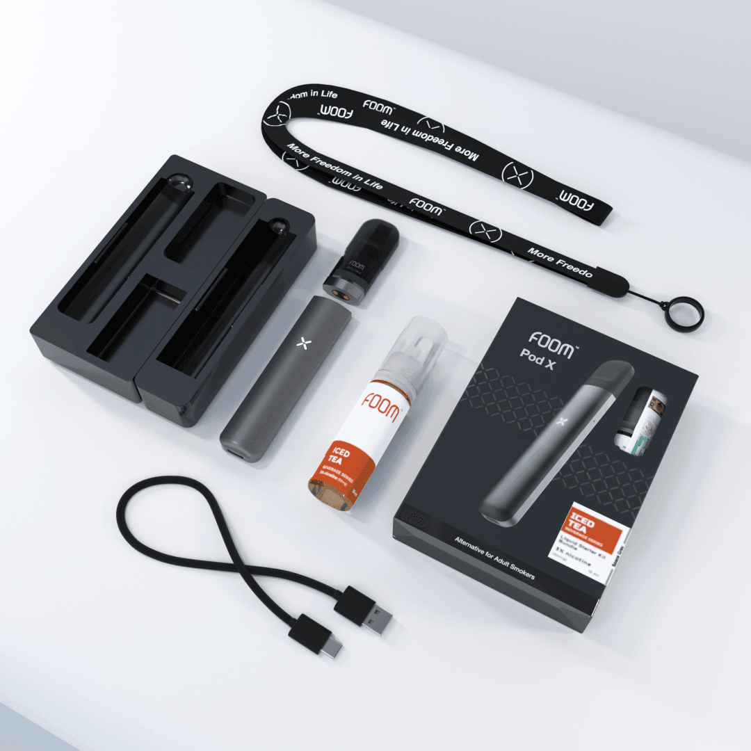 Pod X SPACE GRAY Bundling Iced Tea 15 ml | Liquid Vape Salt Nic Enak dan Pods Vape Terbaik - FOOM