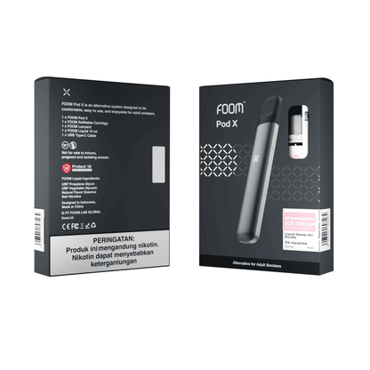 Pod X SPACE GRAY Bundling Liquid 15 ml | Liquid Vape Salt Nic Enak dan Pods Vape Terbaik - FOOM