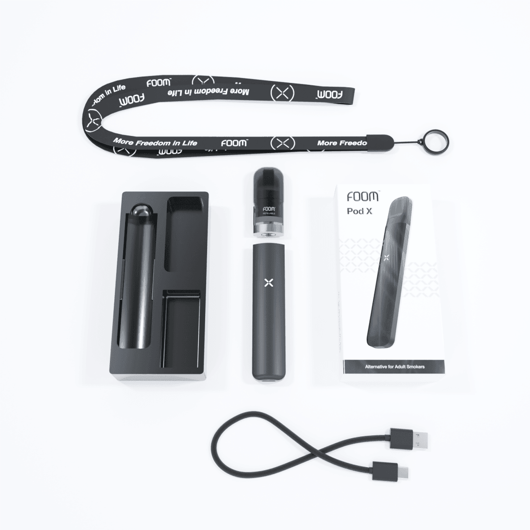 Pod X - SPACE GRAY | Liquid Vape Salt Nic Enak dan Pods Vape Terbaik - FOOM