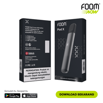 Pod X - SPACE GRAY | Liquid Vape Terenak dan Pods Vape Terbaik | FOOM