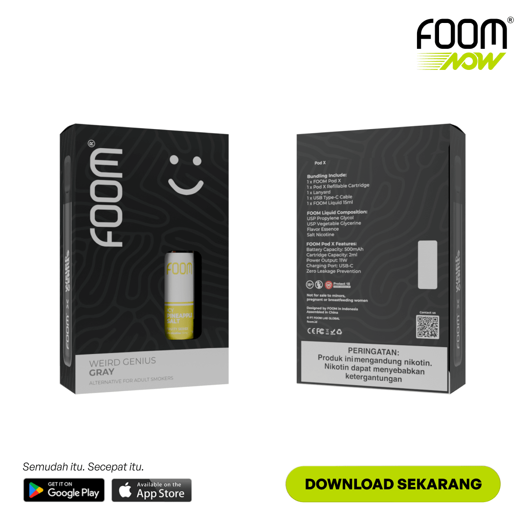 Pod X WEIRD GENIUS Bundling Liquid 15ml | Liquid Vape Salt Nic Enak dan Pods Vape Terbaik - FOOM