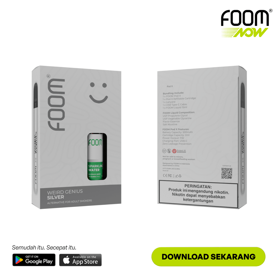 Pod X WEIRD GENIUS Bundling Liquid 15ml | Liquid Vape Terenak dan Pods Vape Terbaik | FOOM