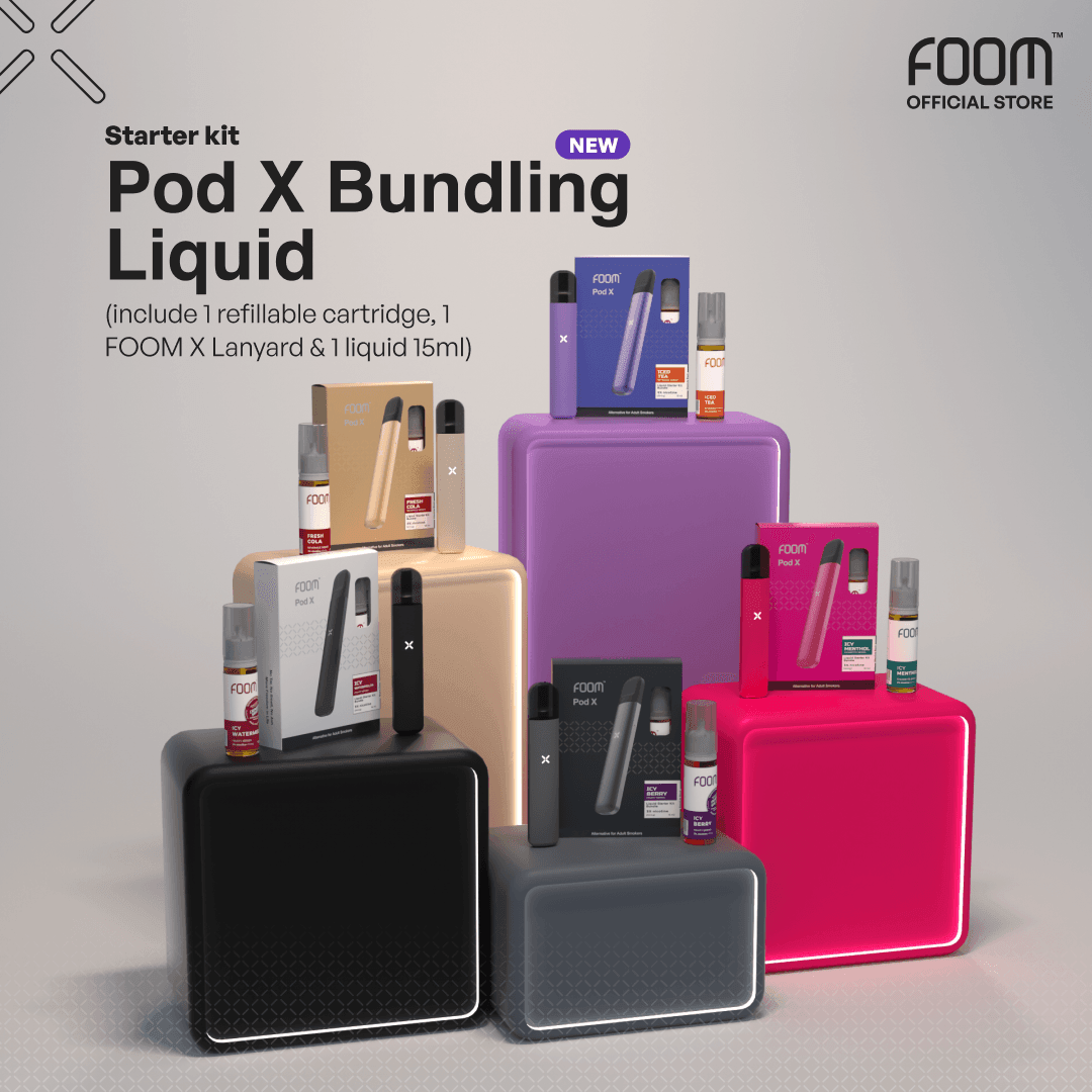 Pod X WILD PURPLE Bundling Fresh Cola 15 ml | Liquid Vape Salt Nic Enak dan Pods Vape Terbaik - FOOM