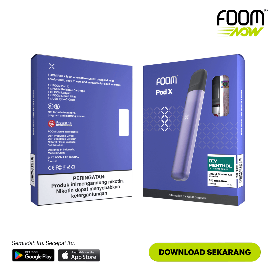 Pod X WILD PURPLE Bundling Icy Menthol 15 ml | Liquid Vape Salt Nic Enak dan Pods Vape Terbaik - FOOM