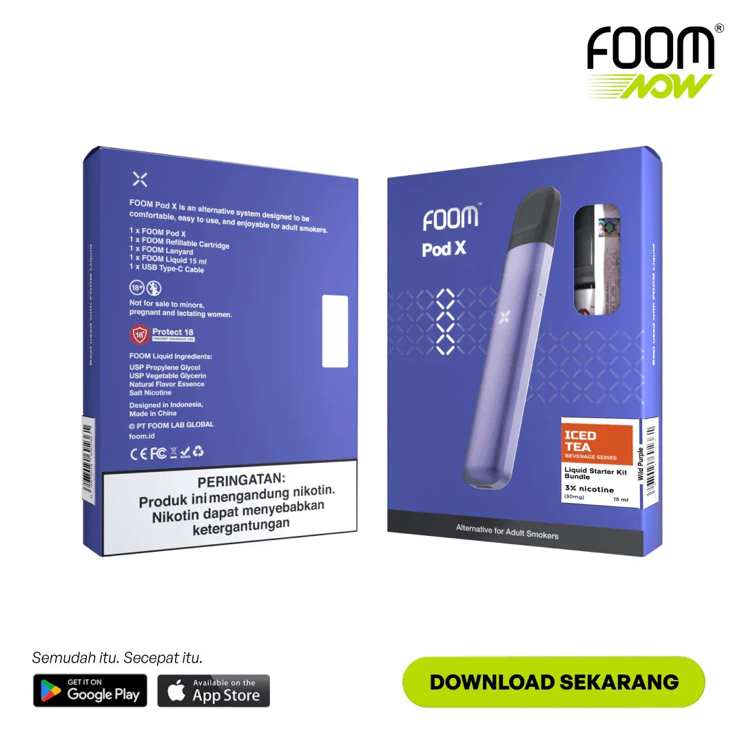 Pod X Wild Purple Bundling Iced Tea 15 Ml | FOOM Lab Global