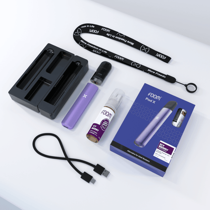 Pod X WILD PURPLE Bundling Liquid 15 ml | Liquid Vape Salt Nic Enak dan Pods Vape Terbaik - FOOM