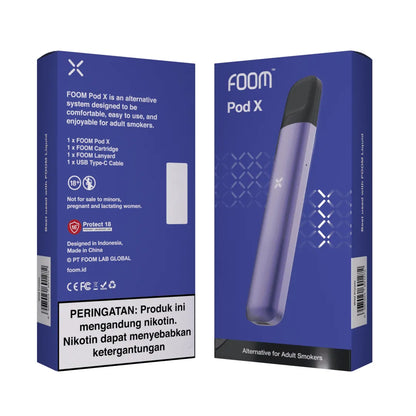 Pod X - WILD PURPLE | Liquid Vape Salt Nic Enak dan Pods Vape Terbaik - FOOM