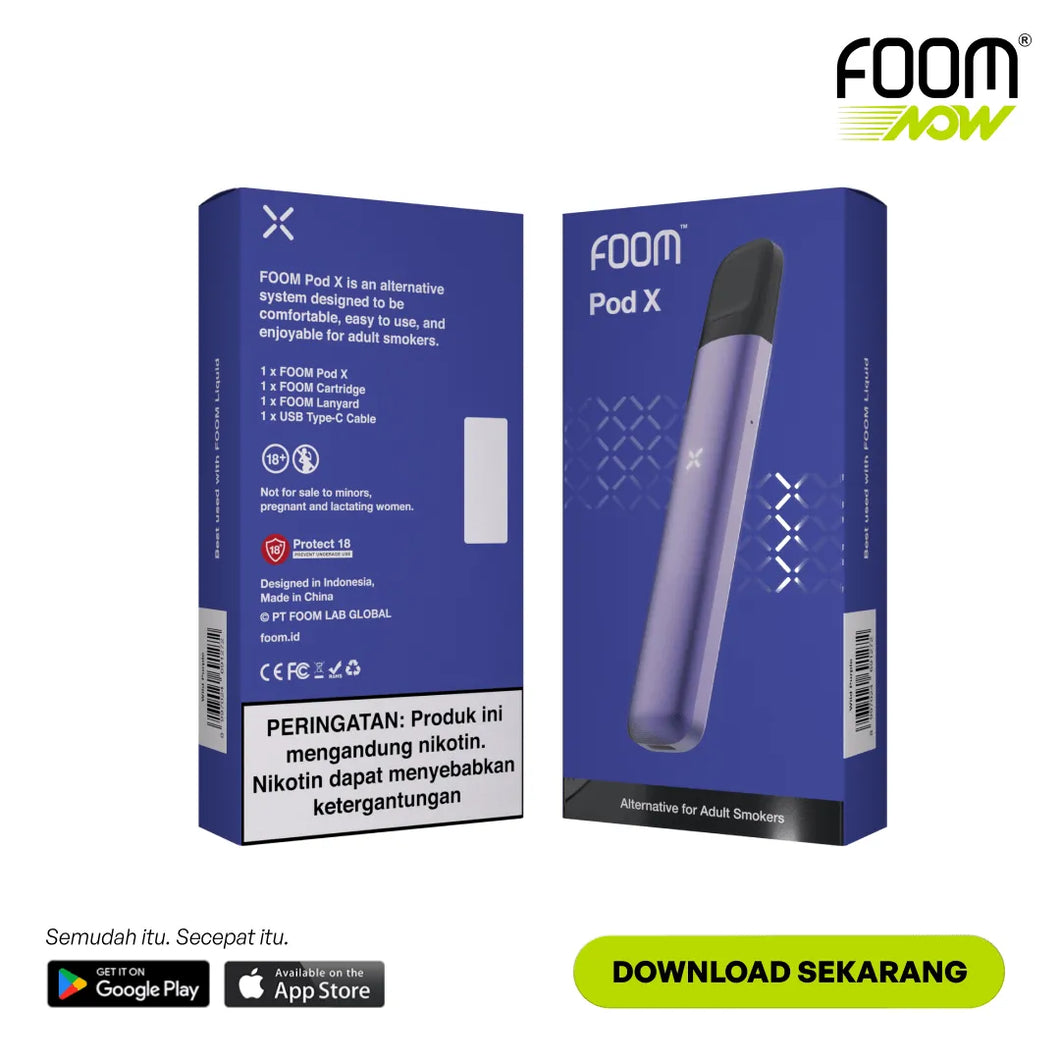 Pod X - WILD PURPLE | Liquid Vape Terenak dan Pods Vape Terbaik | FOOM