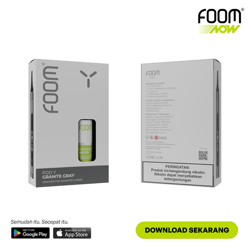 Pod Y Bundling Liquid 15 mL - Granite Grey | Liquid Vape Terenak dan Pods Vape Terbaik | FOOM
