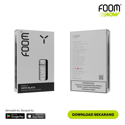Pod Y Bundling Liquid 15 mL - Onyx Black | Liquid Vape Terenak dan Pods Vape Terbaik | FOOM