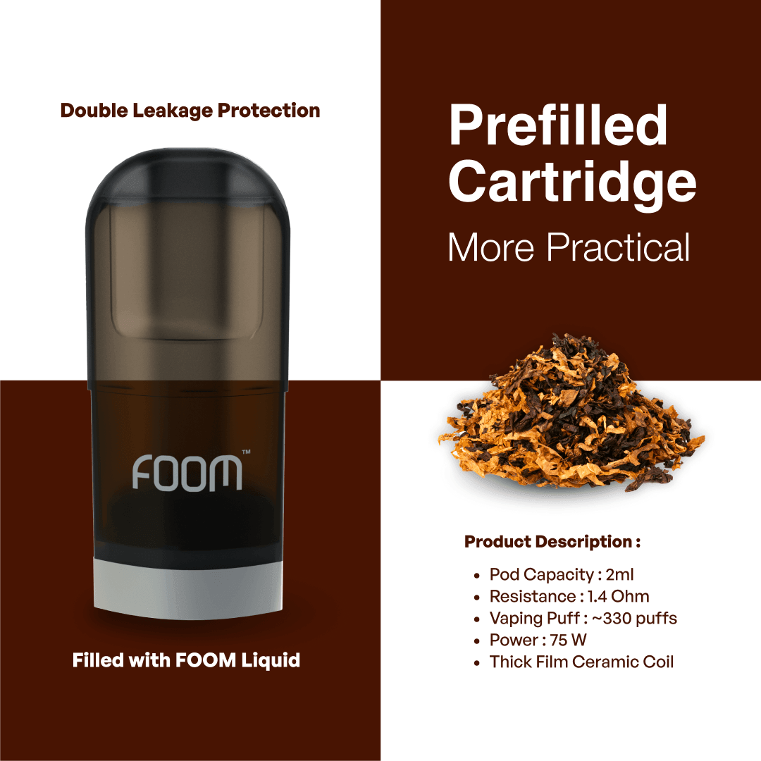 PREFILLED CARTRIDGE FOOM X | Liquid Vape Salt Nic Enak dan Pods Vape Terbaik - FOOM