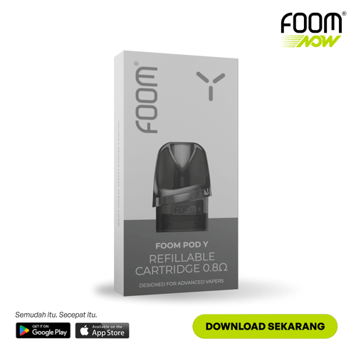Refillable Cartridge Y - 3pcs | Liquid Vape Terenak dan Pods Vape Terbaik | FOOM