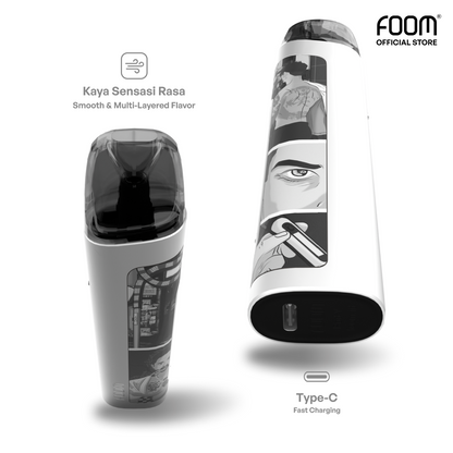 [NEW] Pod Y Chrome Silver FOOM x UUS -  Bundling Liquid 15 mL ( Special Edition )
