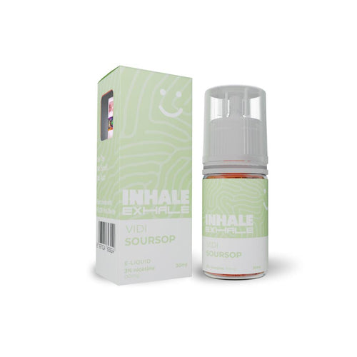 Juicy Soursop e-liquid dengan sensasi juicy & sour, 30MG nikotin, 30ML, ideal untuk pengguna yang mencari rasa sirsak yang kuat