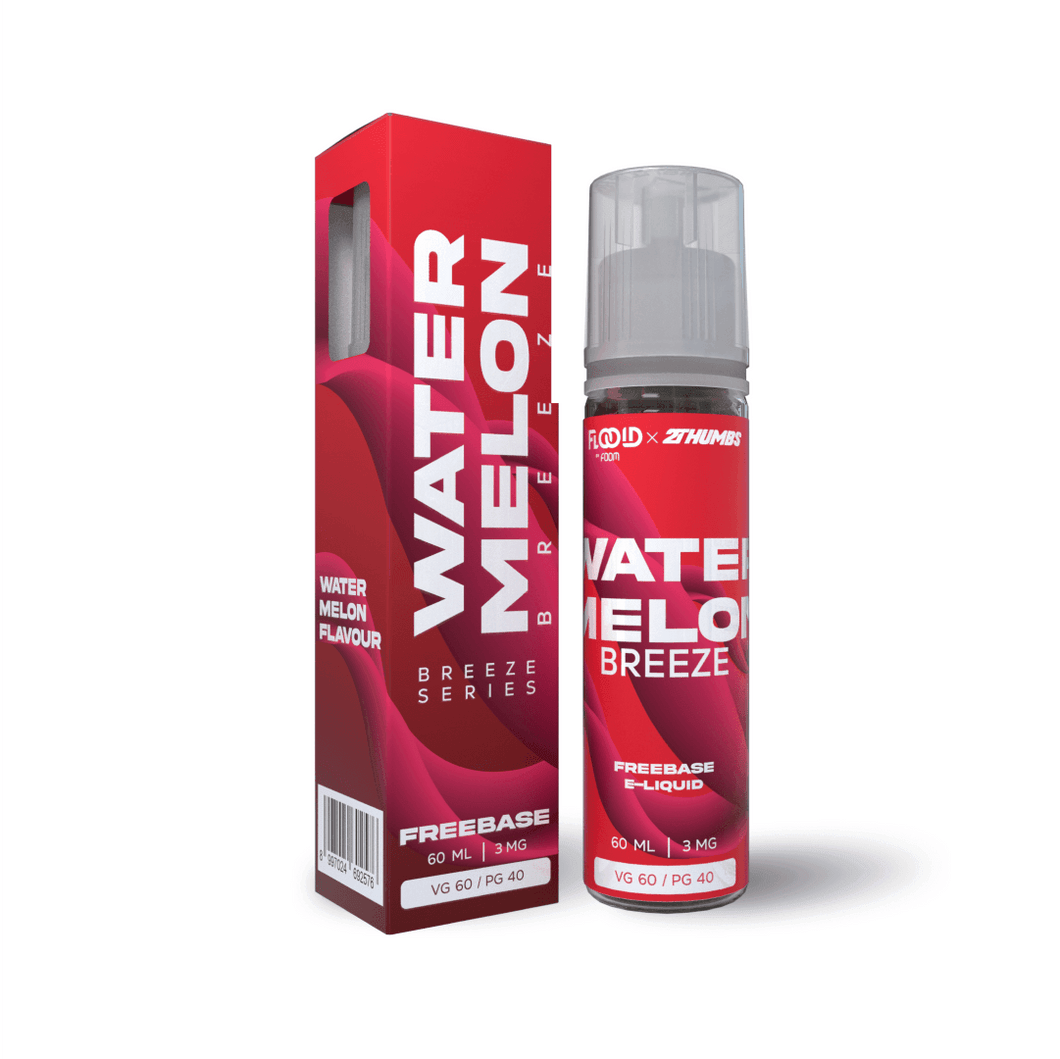 WATERMELON - Flooid Breeze Series [Freebase] | Liquid Vape Terenak dan Pods Vape Terbaik | FOOM