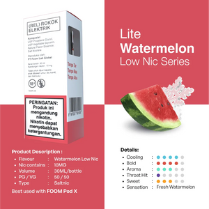 WATERMELON - [Lite Series] | Liquid Vape Terenak dan Pods Vape Terbaik | FOOM